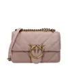 Pinko Pink Leather Crossbody Bags In Pink