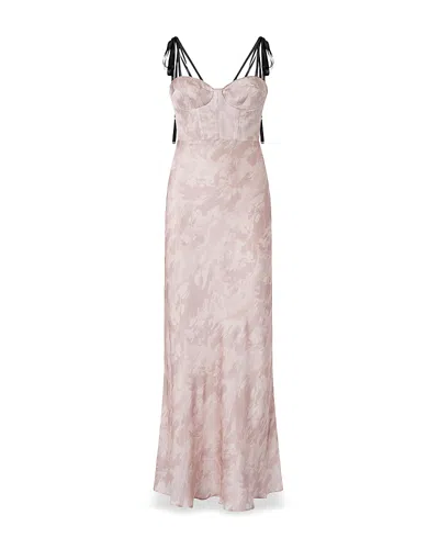 Pinko X Patrick Mcdowell Long Satin Dress In Pink