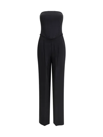 Pinko Strapless Jumpsuit In Black