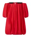 Pinko Red Off-shoulder Mini Dress In Red