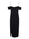 Pinko "gameboy" Double Canvas Dress In Black