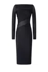 Pinko Off-the-shoulder Black Midi Dress