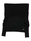 Pinko Off-the-shoulder Sweater In Black