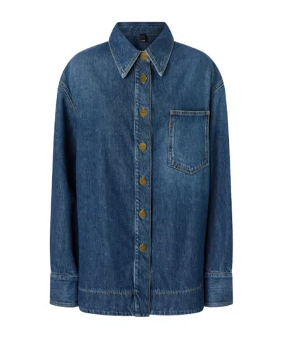Pinko Olivastro Overshirt In Blue