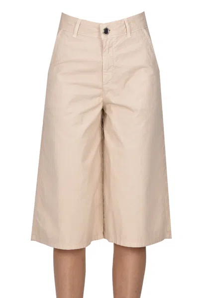 Pinko Oliver Cotton Bermuda In Yellow