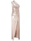 Pinko One-shoulder Maxi Dress In Pink