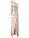 Pinko One-shoulder Maxi Dress In Pink