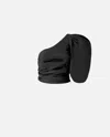 Pinko 'magnanina' Black One Shoulder Top With Ruffle Details In Techn Fabric Woman In Limo Black