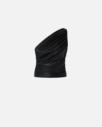 PINKO TOP ASYMÉTRIQUE EN TULLE