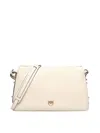 Pinko One Two Three Bag Leather Shoulder Bag In White