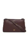 Pinko One, Two, Three Shoulder Bag In Brown