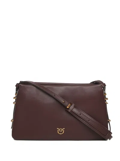 Pinko One, Two, Three Shoulder Bag In Brown