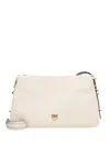Pinko One, Two, Three Leather Crossbody Bag In Neutral