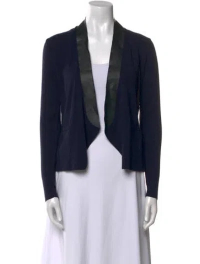 Pre-owned Pinko Open Front Sweater In Blue