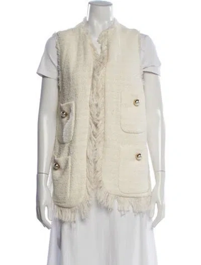 Pre-owned Pinko Open Front Sweater In Neutrals