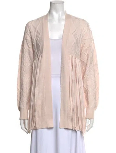 Pre-owned Pinko Open Front Sweater In Pink