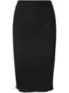 Pinko High-waisted Knitted Midi Skirt In Black