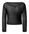 Pinko Open-knit Sweater In Black