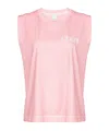 Pinko Open-necked Black Shirt In Pink