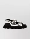 Pinko Open Toe Platform Sandals With Metallic Finish