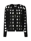 Pinko Openwork Knit Cardigan In Black