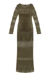 Pinko Openwork-knit Long Dress