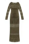 Pinko Openwork-knit Long Dress