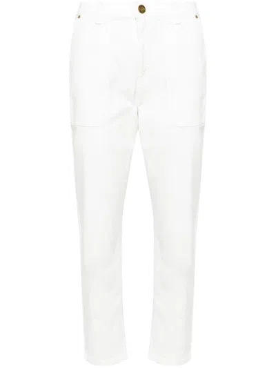 Pinko Mid-rise Cropped Jeans In White