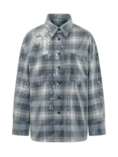 Pinko Orchiofa Overshirt In Blue