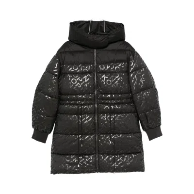Pinko Logo-print Puffer Coat In Black