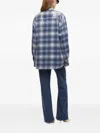 Pinko Overshirt With Check Pattern And Sequins In Multi