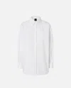 Pinko Oversize Poplin Shirt In Bianco Brill.