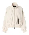 Pinko Oversized Blouson Jacket With Drawstring In Neutral