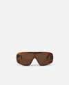Pinko Oversized Mask Sunglasses In Brown