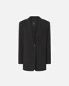 Pinko Oversized Stretch Blazer In Black