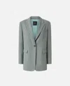 Pinko Oversized Stretch Blazer In Blue
