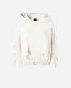 Pinko Oversized Sweatshirt With Twill Details In Pink-pearl Grey