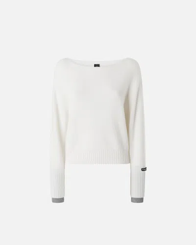 PINKO WOOL AND CASHMERE BOAT-NECK SWEATER