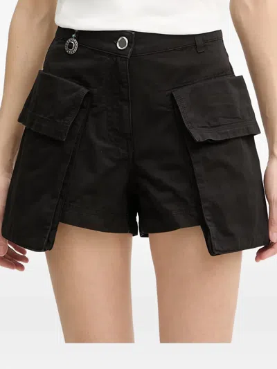 Pinko Oversized-pocket Shorts In Black