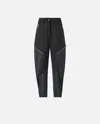 Pinko P-pants Trousers In Technical Fabric With Zip In Limo Black