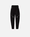 Pinko P-pants Trousers With Zip In Technical Crepe In Limo Black
