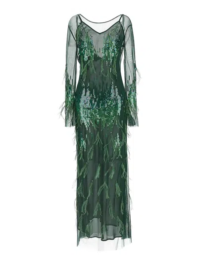 PINKO VESTIDO MIDI - VERDE