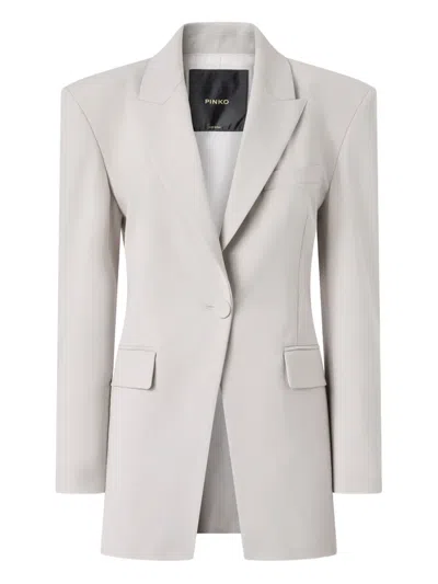 Pinko Padded Button Jacket In Gray