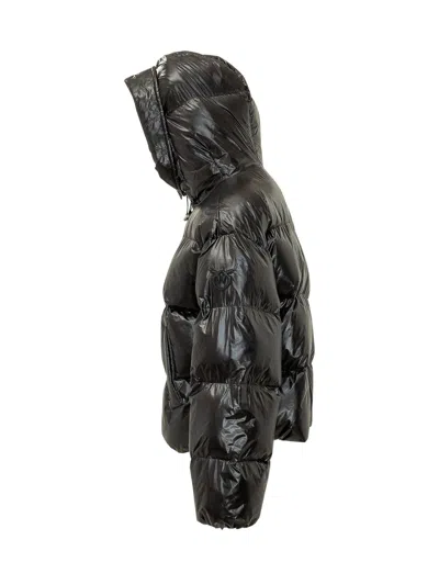 Pinko Padded Down Jacket In Nero Limousine