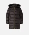 Pinko Padded Down Jacket With Hood In Black