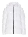 Pinko Indice Glossy Down Jacket In Blanco