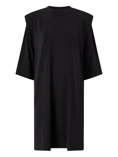 Pinko Padded Midi T-shirt Dress In Black
