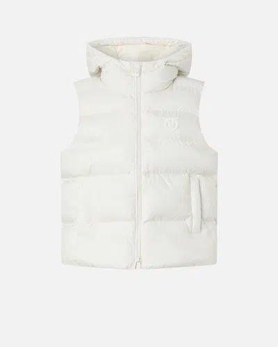 Pinko Padded Puffer Gilet With Hood In White