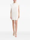 Pinko Padded-shoulder Dress In White