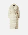 Pinko Taccuino Puffer Coat In Oyster Grey